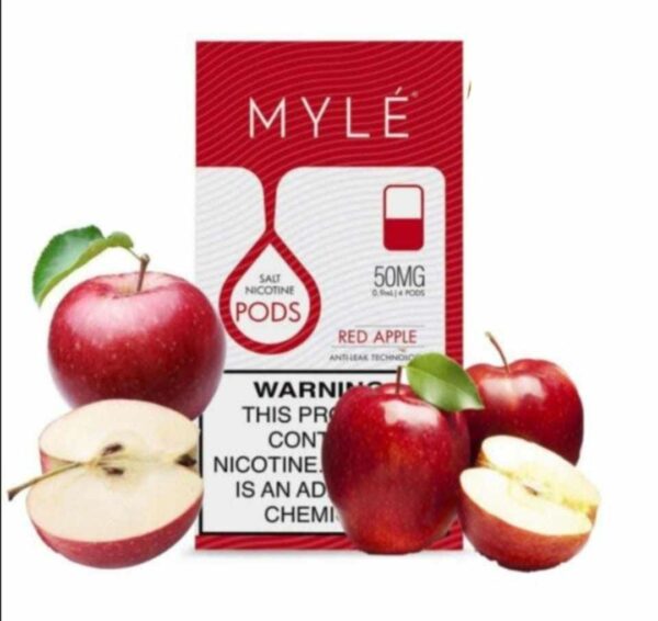 بودات مايلي الاصدار الرابع تفاح احمر Myle V4 Red Apple Pods