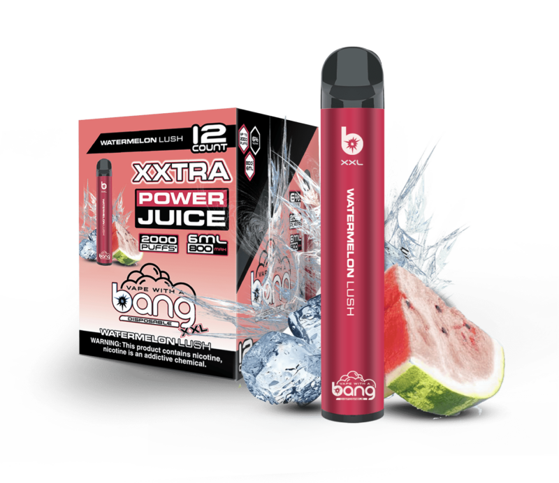 BANG XXL Watermelon Lush 2000 PUFF Golden Vape جولدن فيب