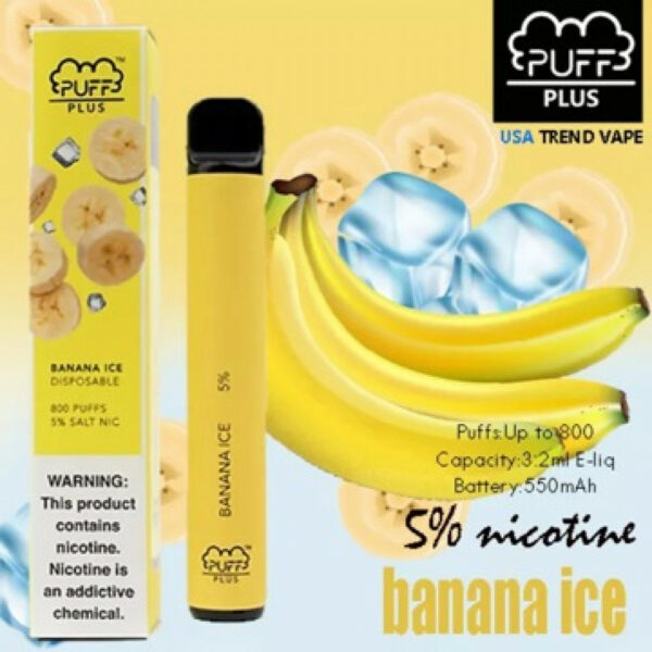PUFF PLUS Banana Ice 800 puff