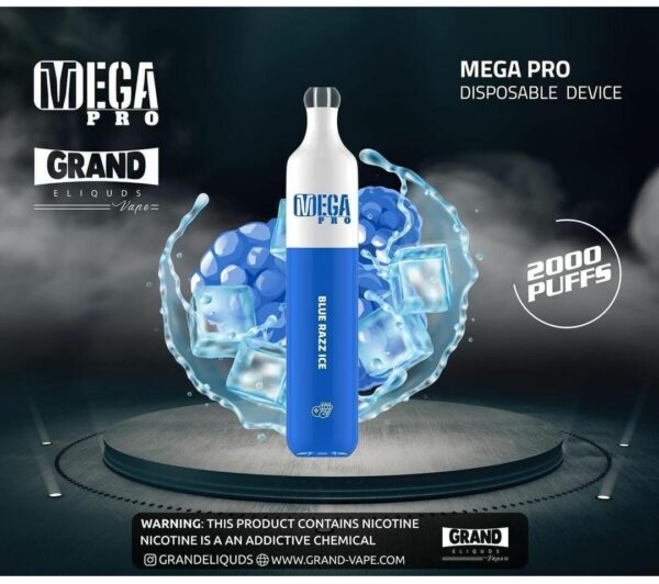 MEGA PRO BLUE RAZZ ICE 2000 Puff 50mg