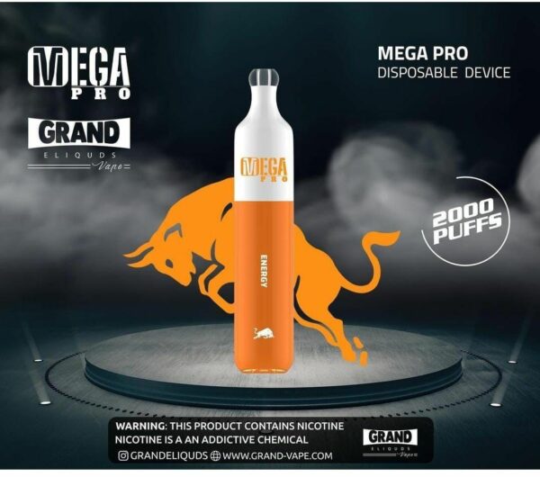 سحبة ميجا برو مشروب طاقة MEGA PRO ENERGY 2000 Puff 50mg