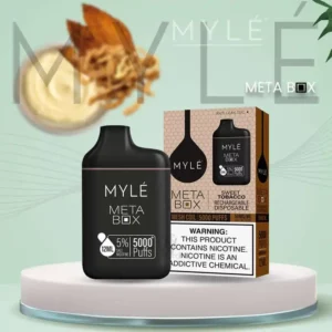 سحبة مايلي ميتا بوكس نكهة سويت توباكو Myle Meta Box Disposable SWEET TOBACCO 5000 Puff