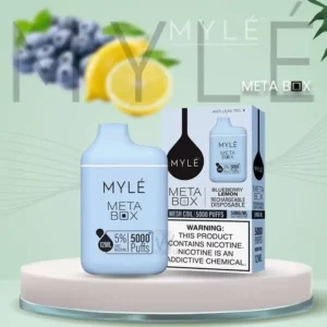 سحبة مايلي ميتا بوكس نكهة توت ازرق ليمون Myle Meta Box Disposable Blueberry lemon 5000 Puff