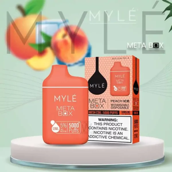 Myle Meta Box Disposable Peach Ice 5000 Puff