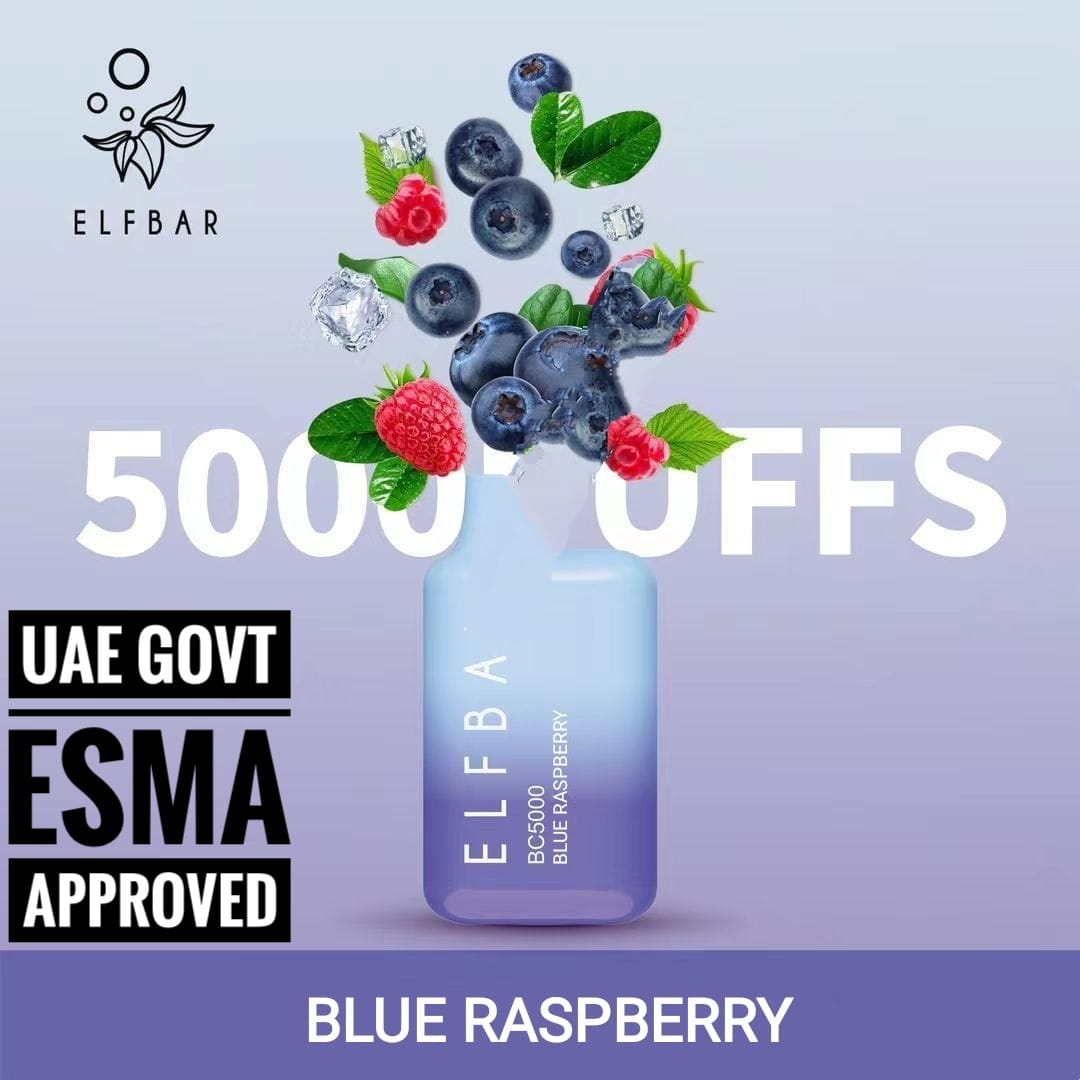 سحبة الف بار 5000 توت ازرق elfbar-bc5000-blue-raspberry.