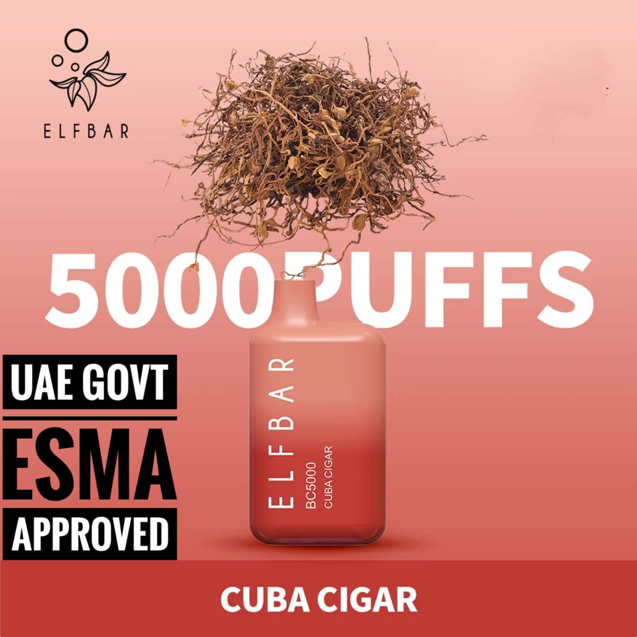 سحبة الف بار 5000 كوبا سيجار elfbar-bc5000-cuba-cigar