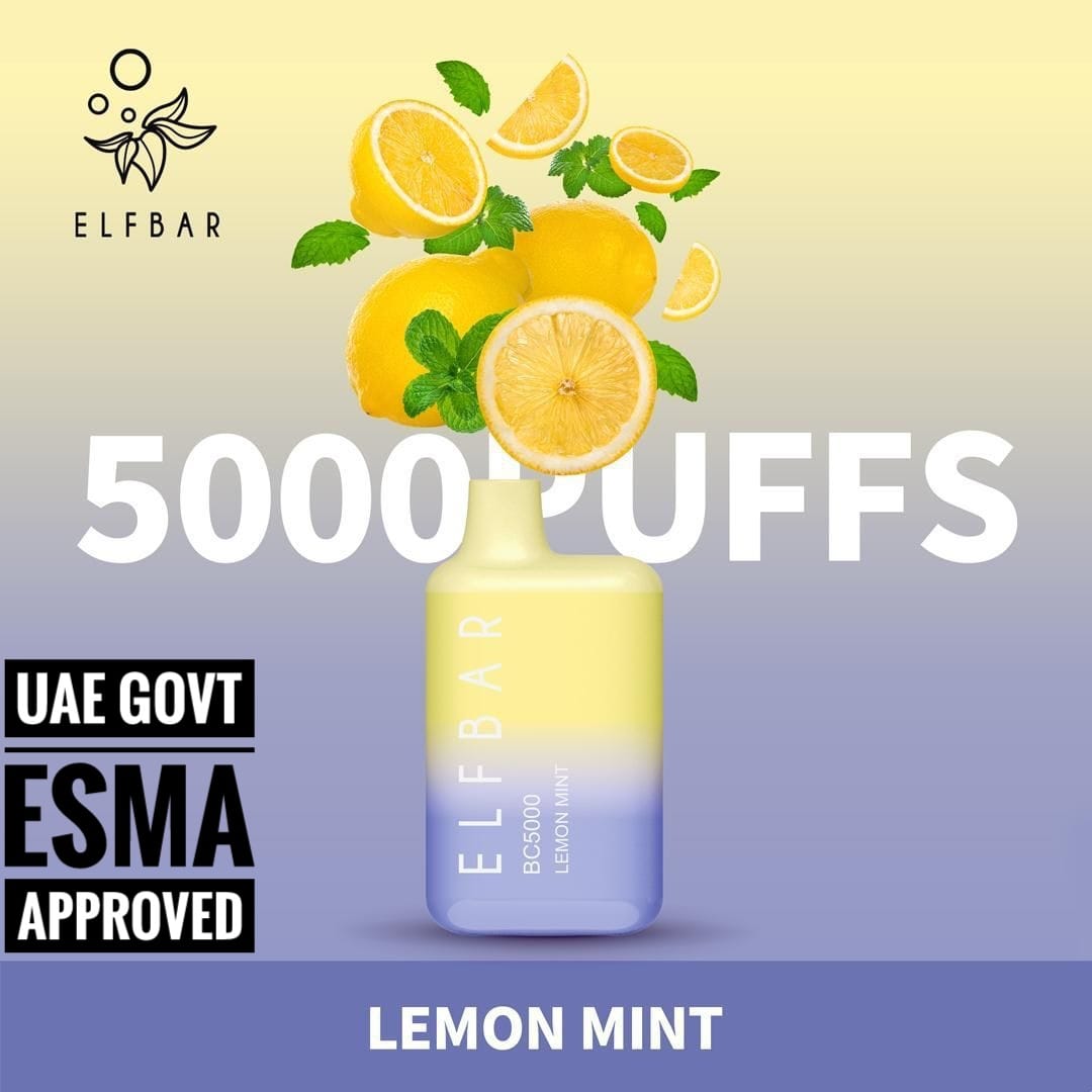 سحبة الف بار 5000 ليمون نعناع elfbar-bc5000-lemon-mint