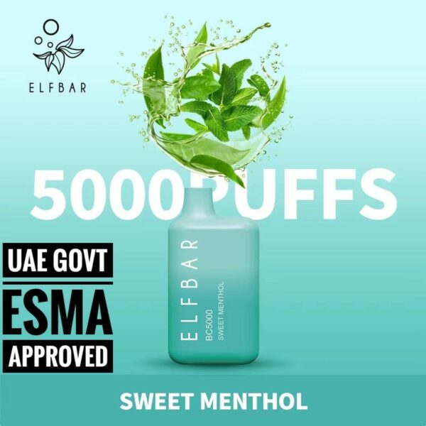 سحبة الف بار 5000 سويت منثول ELFBAR BC5000 Sweet Menthol