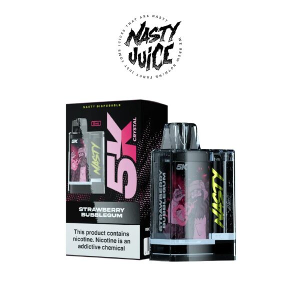 سحبة ناستي 5000بوف - فراولة وعلكة NASTY DISPOSABLE 5K - STRAWBERRY BUBBLEGUM