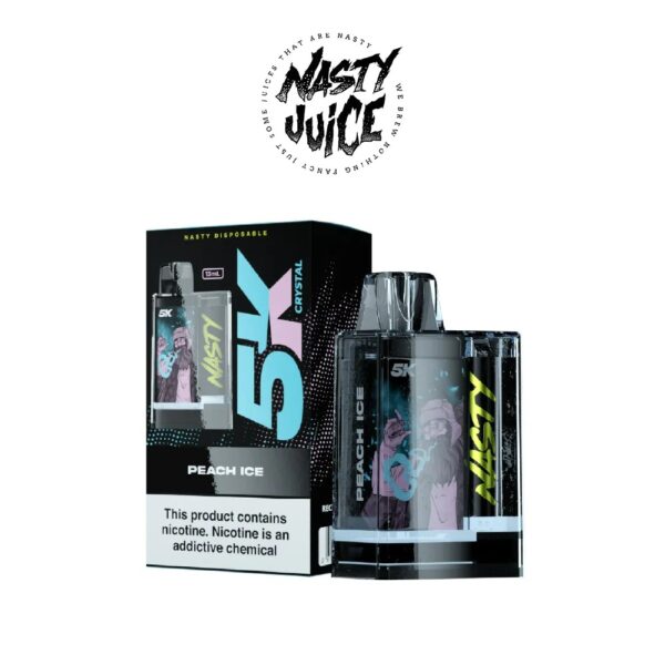 سحبة ناستي 5000 بوف - خوخ مثلج NASTY DISPOSABLE 5K - PEACH ICE