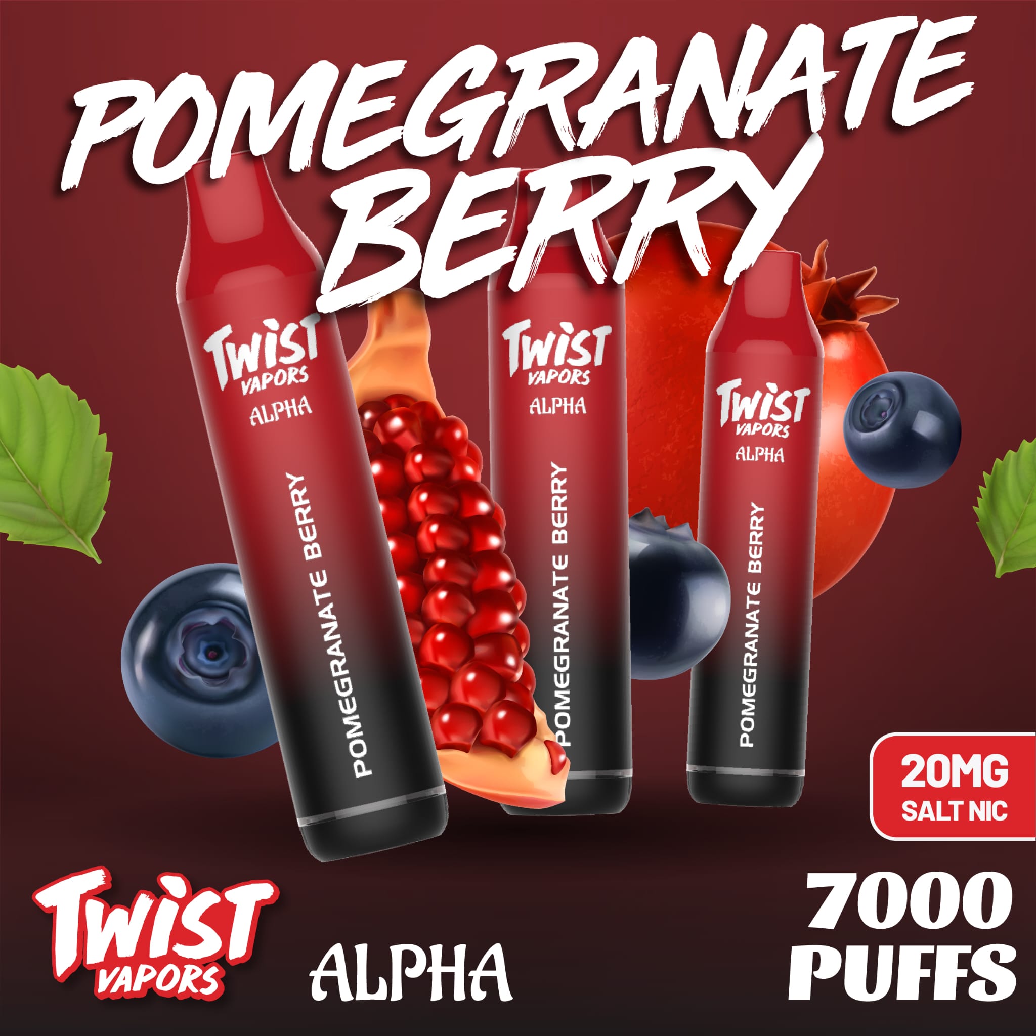 TWIST 7000 puff - Pomegranate Berry