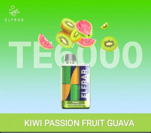 ELF BAR TE6000 DISPOSABLE DEVICE - KIWI PASSION FRUITE GUAVA