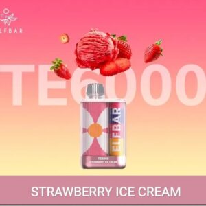 ELF BAR TE6000 DISPOSABLE DEVICE - STRAWBERRY ICE CREAM